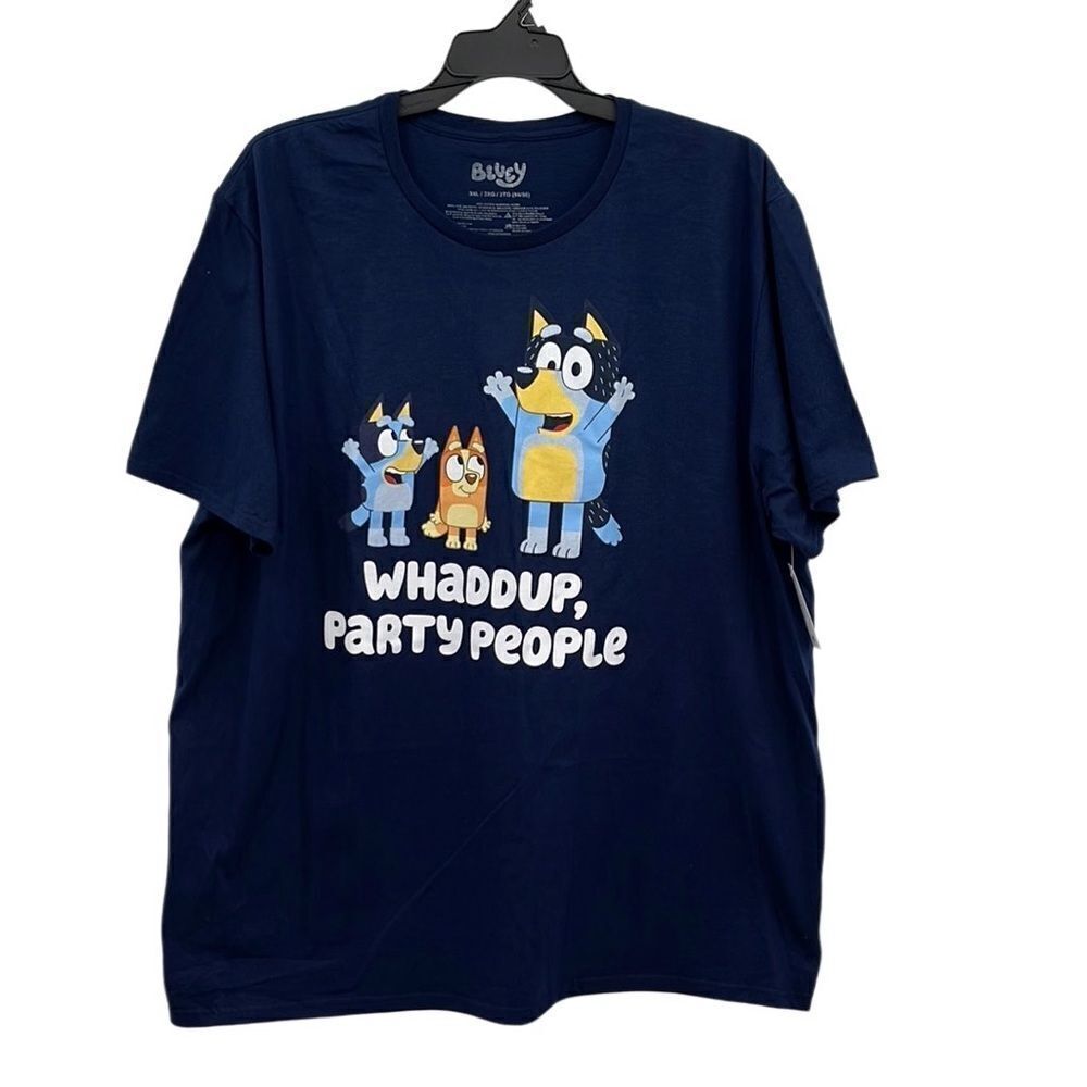 Men’s Bluey Party People Graphic T-Shirt Size 3XL